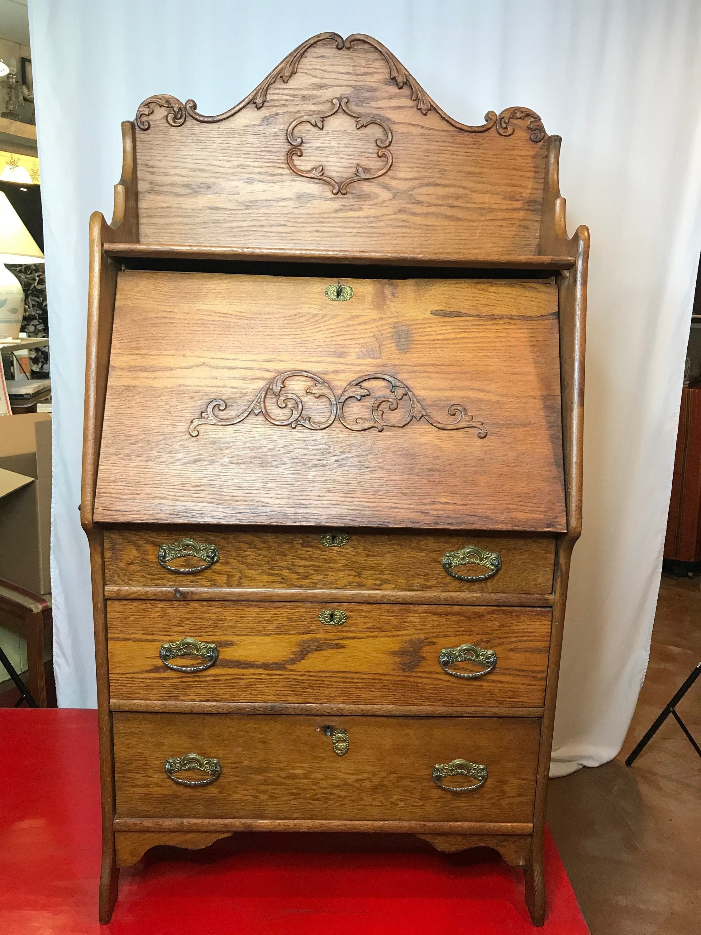 Antique larkin secretary desk deals