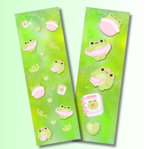 Frog Swirl and Frog Love Bookmarks