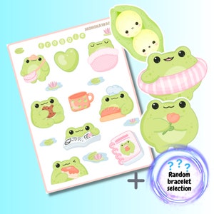 Froggie Sticker Collection Set l Kawaii Sticker Sheet l Cute Stickers l Anime Lover Sticker