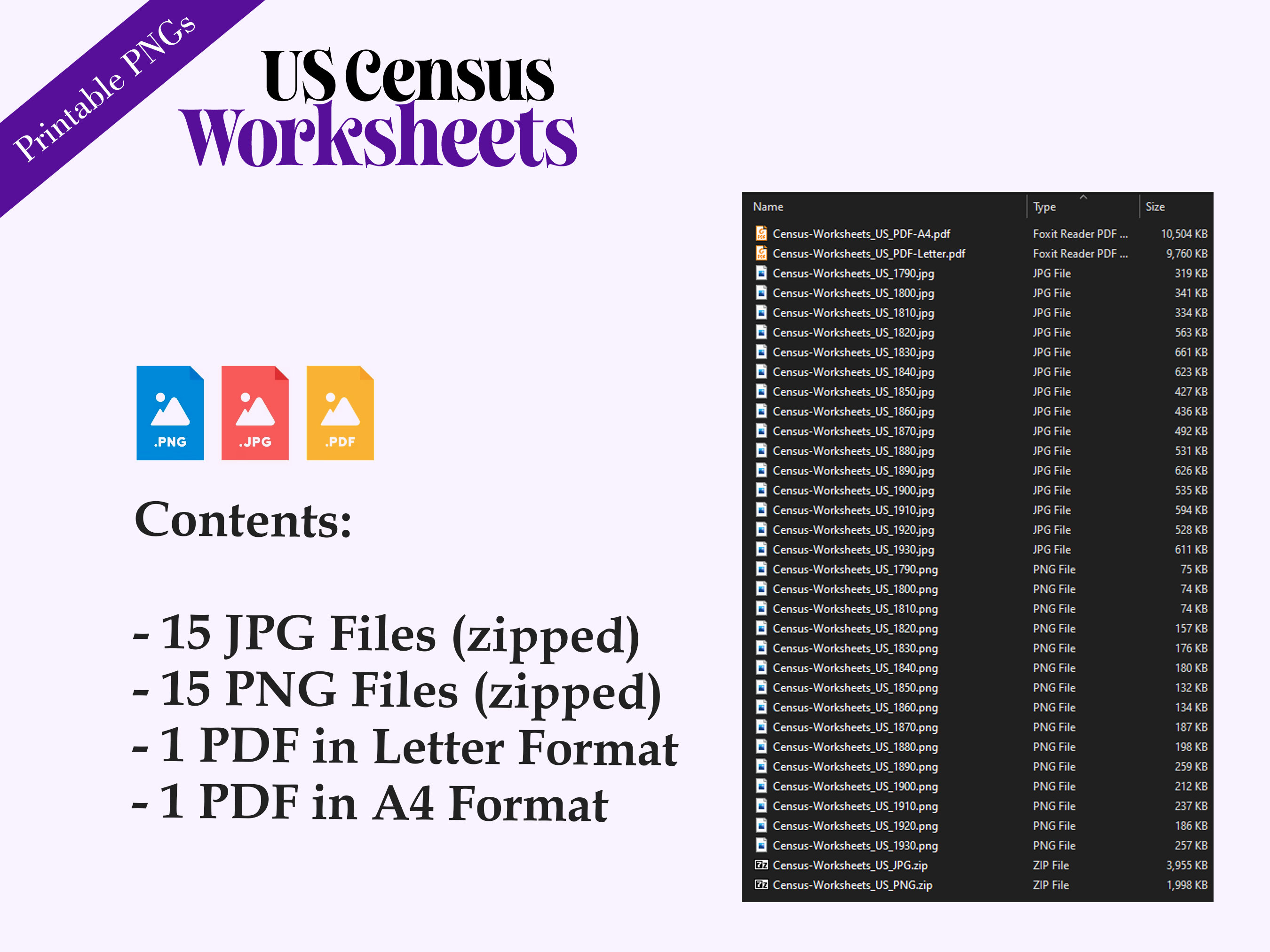 Genealogy U.S. Census Worksheets for Ancestry Research 1790-1930 Jpgs ...