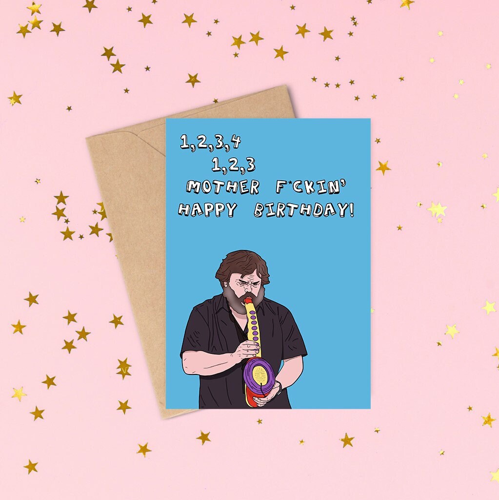 Jack Black Greetings Card Jack Black Tenacious D Rock Etsy