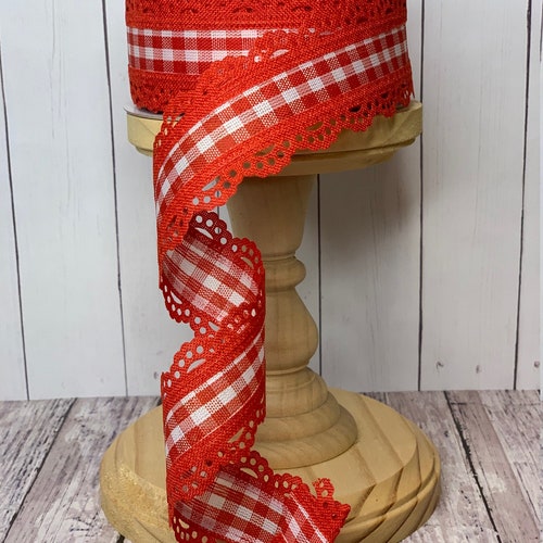 4 Rolls of Valentine's Day Red and White 2.5 and 1.5 Wired Ribbon 4 Rolls of Valentine's Day Red and White 2.5 and 1.5 Wired Ribbon