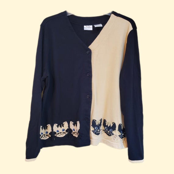 90s Indie Twee Cat Cardigan