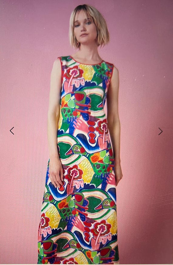 GORMAN & the Painter Cobra Guillaume Corneille (1922-2010) Woman Bird Dress  SIZE 20 - XL - Etsy Canada