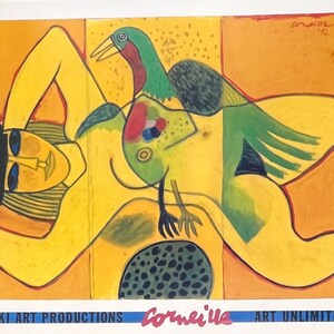 Guillaume Corneille (1922-2010) – Poster Der gelbe Akt mit Atelier Corneille-Stempel