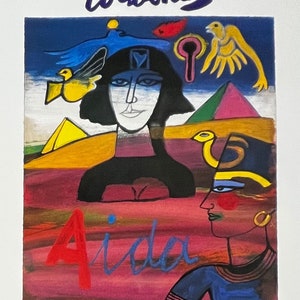 Guillaume Corneille (1922–2010) – Aïda Hommage aan Verdi Poster – mit Corneille-Workshop-Stempel – 1990er Jahre