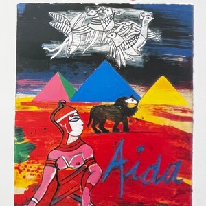 Guillaume Corneille (1922–2010) – Aïda Hommage aan Verdi Poster – mit Corneille-Workshop-Stempel – 1990er Jahre