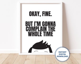 Bob&#39;s Burgers Art Print | Bob Belcher - I&#39;m gonna complain the whole time | Instant Digital Download | Printable | Fan Art | Hand Drawn