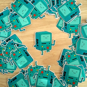 BMO CLEAR Vinyl Sticker - Adventure Time | New Larger Size! - 2.5in x 2.25in | Fan Art | Hand Drawn