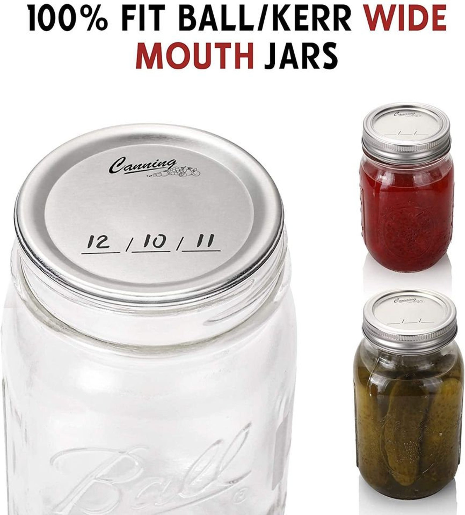 WIDELarge Mouth Canning Lids for Ball Kerr Jars SplitType Etsy