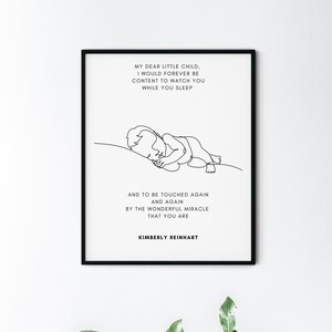 PRINTABLE Sleeping Baby Quote for Nursery | Nursery Room Wall Decor