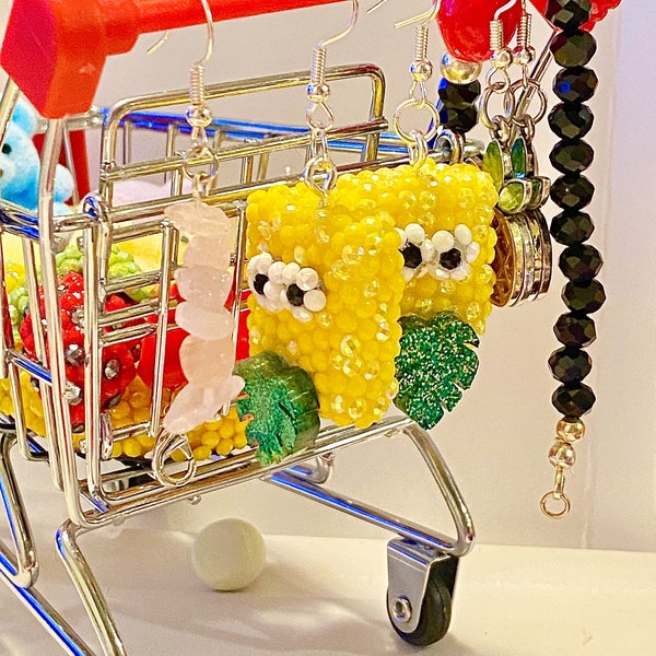 Mini SpongeBob Diamond Painted Earrings