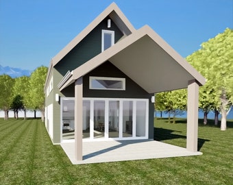 Modern Cabin Home Floor Plan