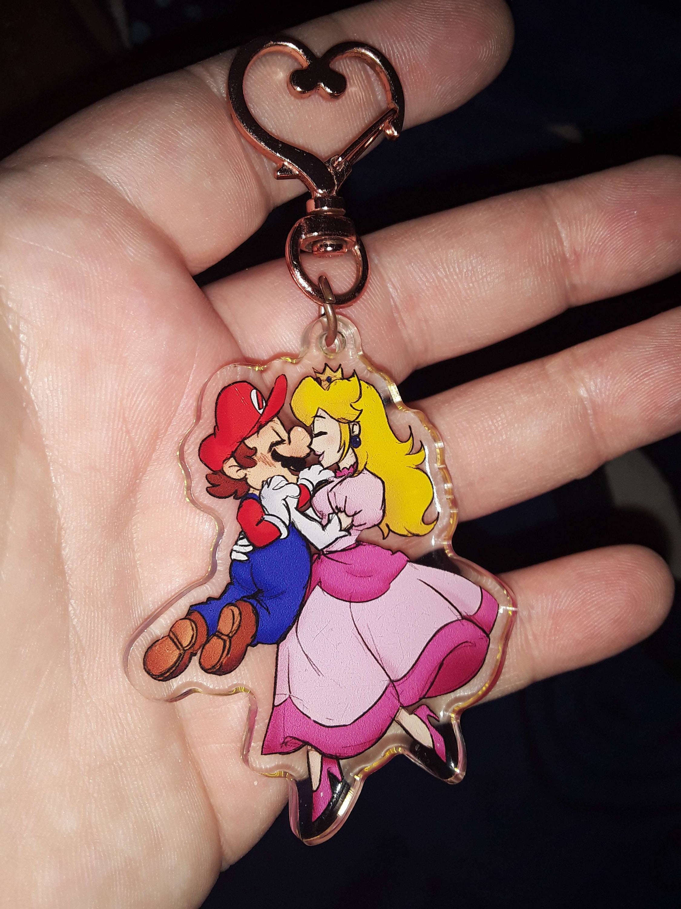 Mario and Peach Keychain charm Etsy Canada