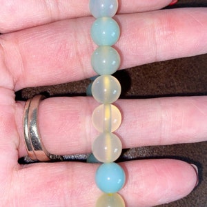 Aqua Marine 8mm Beaded Bracelet