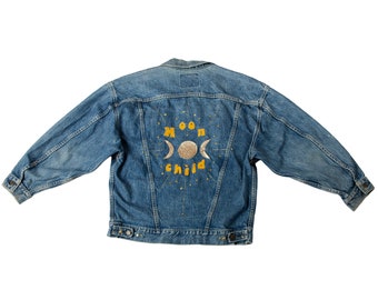 MOONCHILD Vintage Denim Jacket / Festival • Hippie • Boho