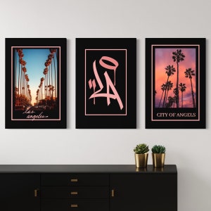 Los Angeles Digital Print | Set of 3 Los Angeles Poster Prints | Los Angeles Print