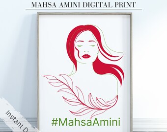 Iranian Freedom Digital Print Down I Free Iran Print