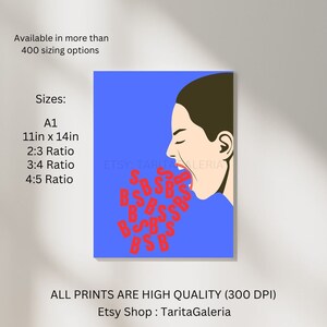 Digital Print Titled: Spitting Out BS- Get Instant Access, Just Download & Print.