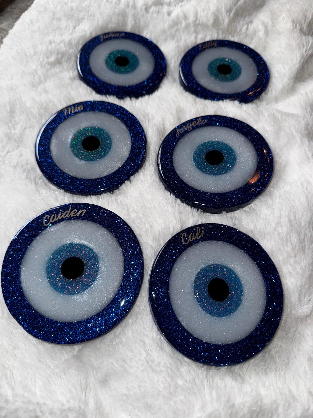 Personalized Blue Evil Eye Coasters | Customize With Your Name ...