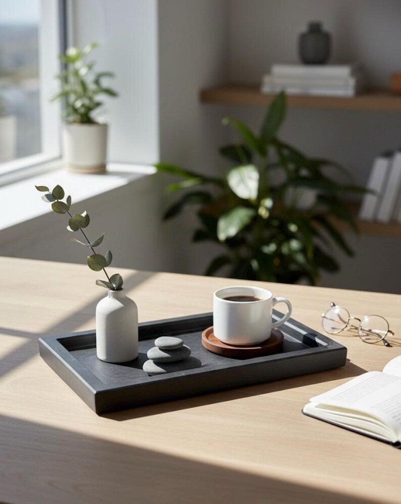 Black Rectangular Ceramic Tray - Etsy