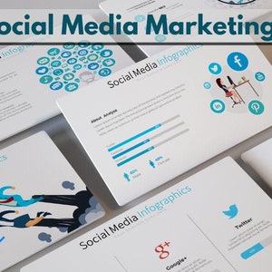 Social Media Presentation Template | Social Media Marketing | Minimalist Infographics Presentation Template | PowerPoint |