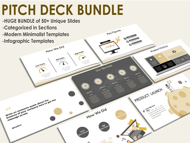 2022 Best Pitch Deck Template Investor Pitch Deck best Etsy