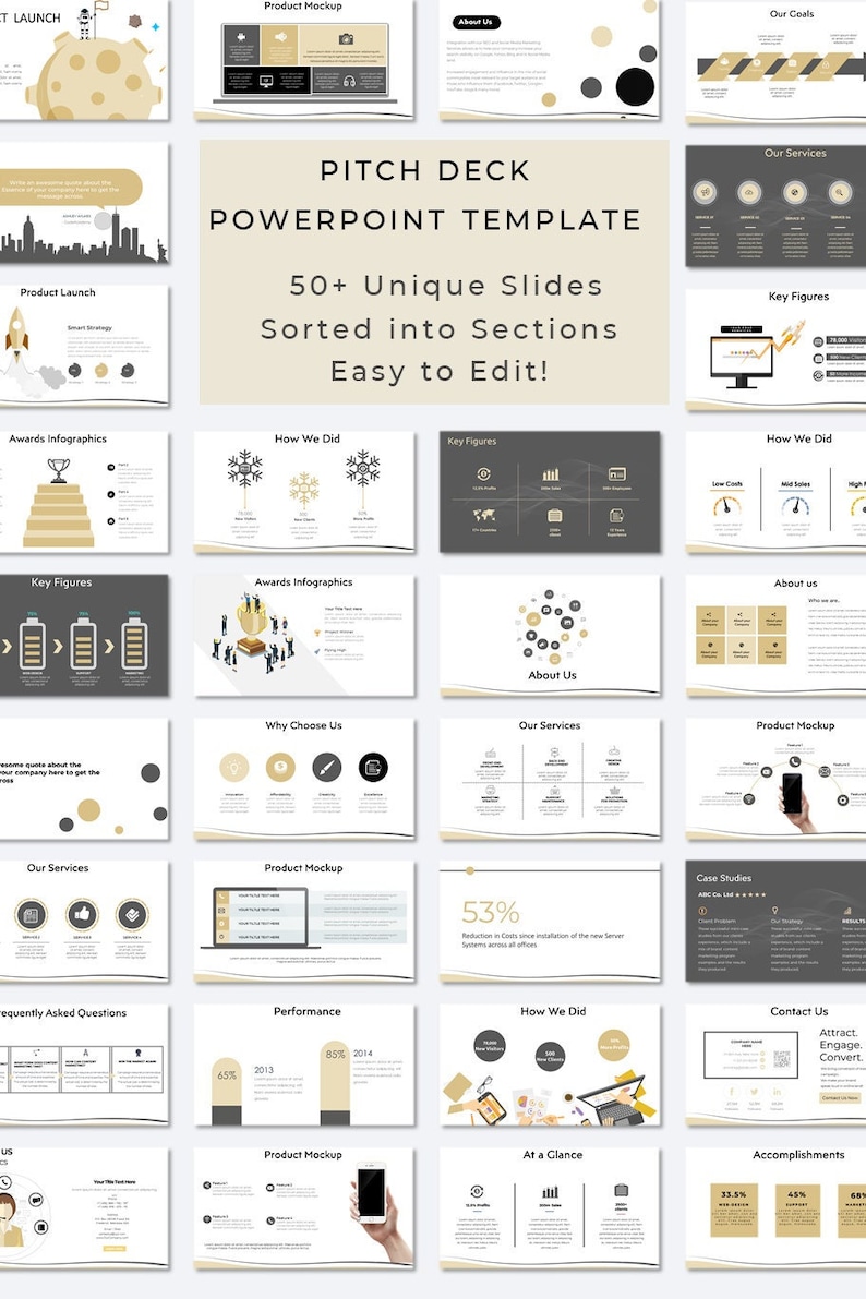 2022 Best Pitch Deck Template Investor Pitch Deck best Etsy