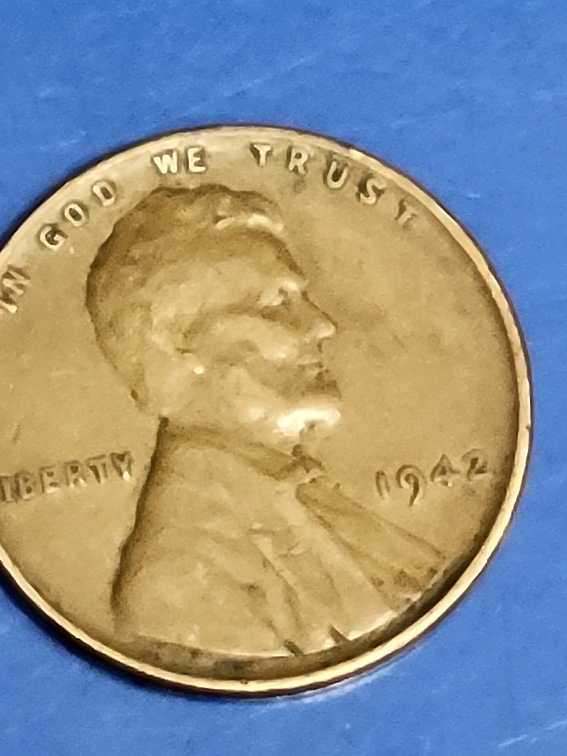 Rare 1942 Copper Lincoln Wheat Penny Without Mint Mark Etsy