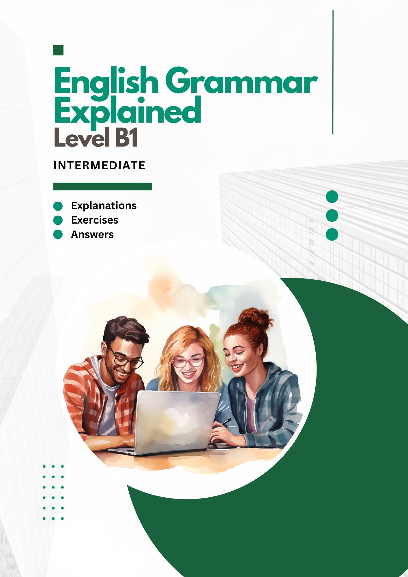 English Grammar Book Level B1 Intermediate - English worksheets (PDF download)