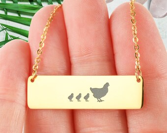 Chicken Mom Necklace - Etsy