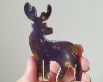 Purple Chalcedony Deer Carving