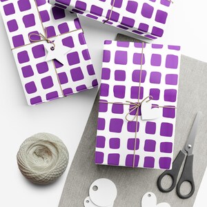Vibrant Minimal Purple Square Wrapping Paper | Perfect for Birthdays, Holidays, Just Because