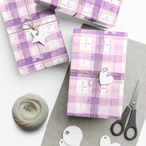 Elegant Purple Gift Wrap Papers for All Occasions, Birthday, Wedding, Holiday, Party, Eco-Friendly Wrapping