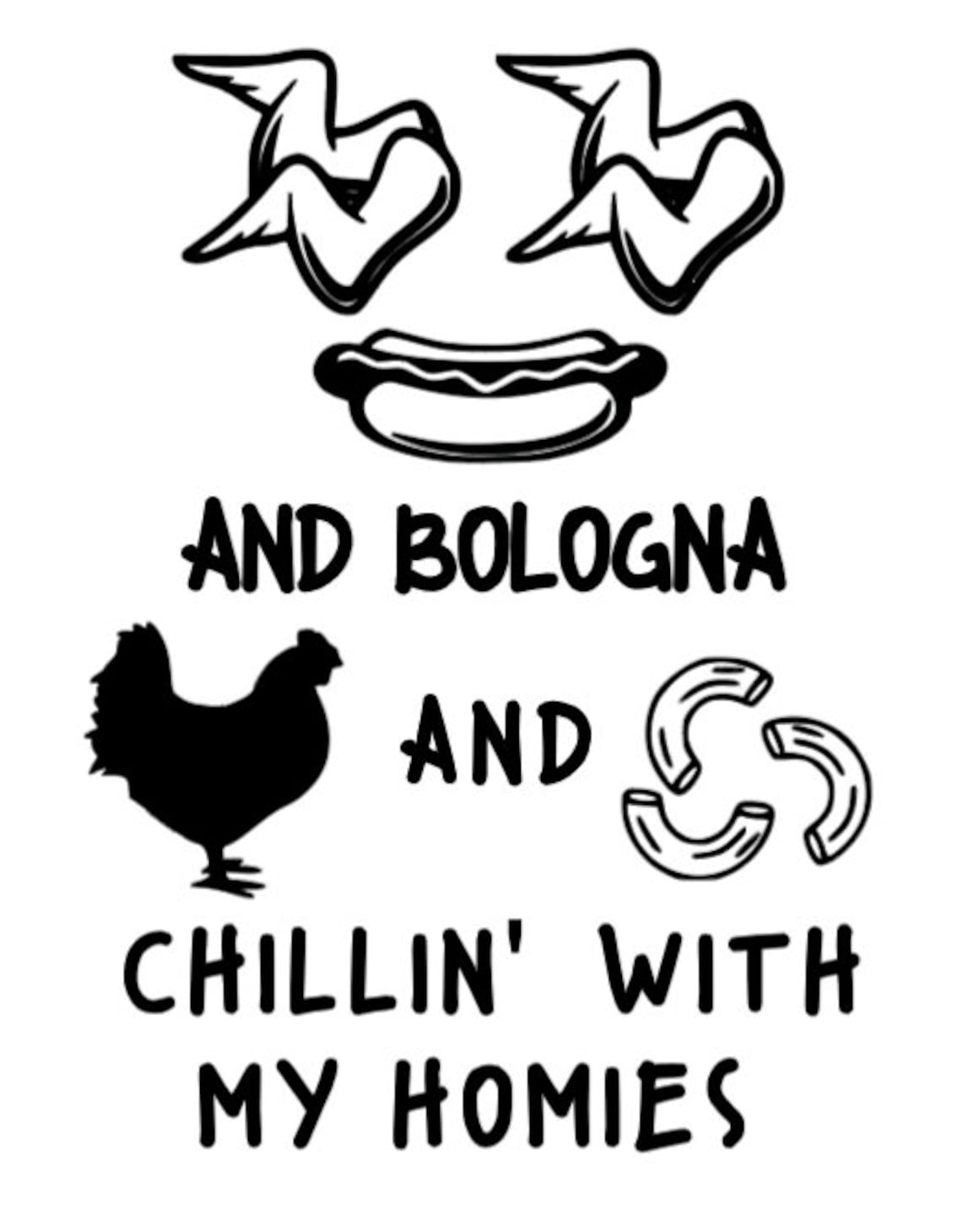 Chicken Wing Song SVG/PNG Cut for Crafting With Your Cricut Etsy