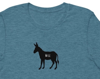 Wise Ass Tee, Sarcastic T-shirt, Donkey Tee, Funny Sayings Tshirt, Funny Animal Tee, Wiseass, Funny, Cute, Sarcasm, Satire, Jackass, Animal