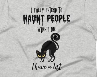 Halloween Cat T-shirt, Funny Halloween T-shirt, Scary Halloween T-shirt, Halloween T-shirt, Halloween Graphic T-shirt