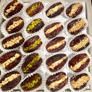 Stuffed Dates with nuts dates luxury gift box celebration dates organic dates chocolate dates birthday gift mothers day gift party favors