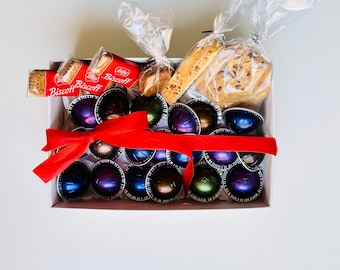 Nespresso Coffee Gift Box: Gourmet Snacks, Biscotti & Cookies