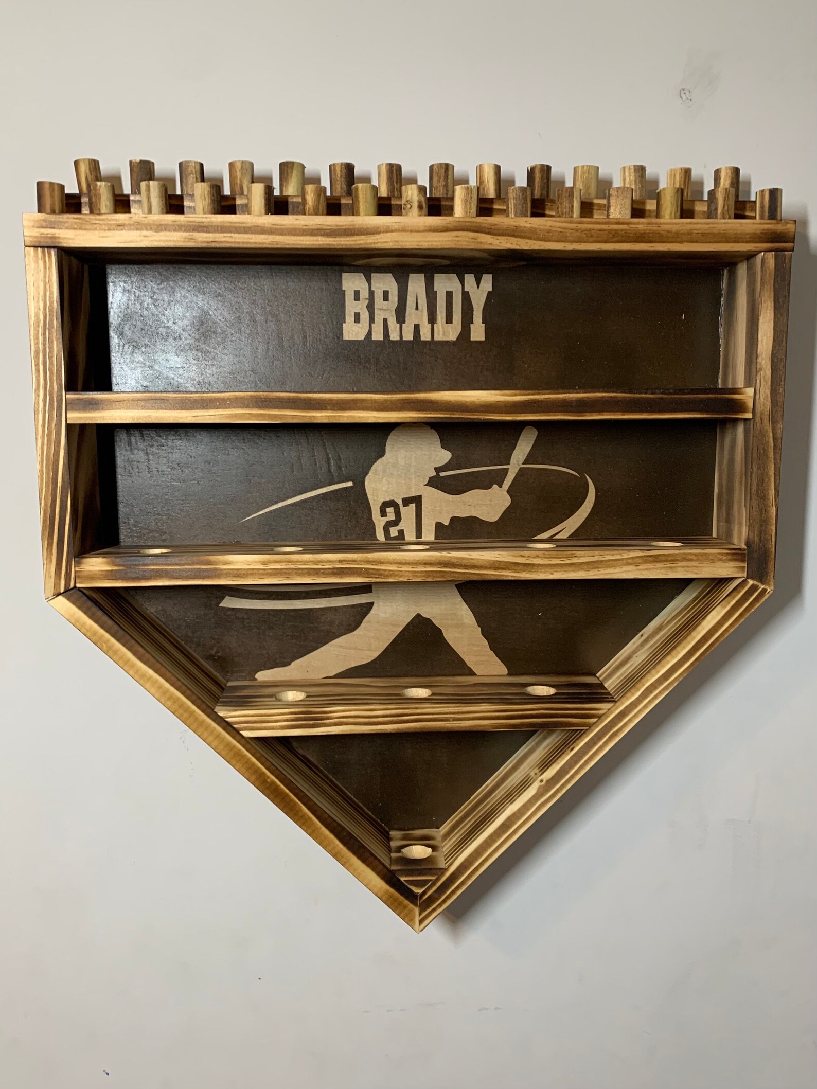Personalized Baseball and Ring Display Case 29 Rings and 14 Etsy