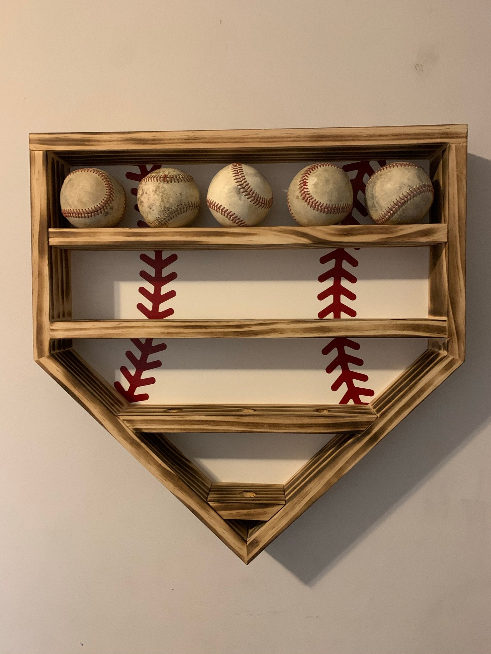 Baseball Display Holds 19 baseballs Etsy