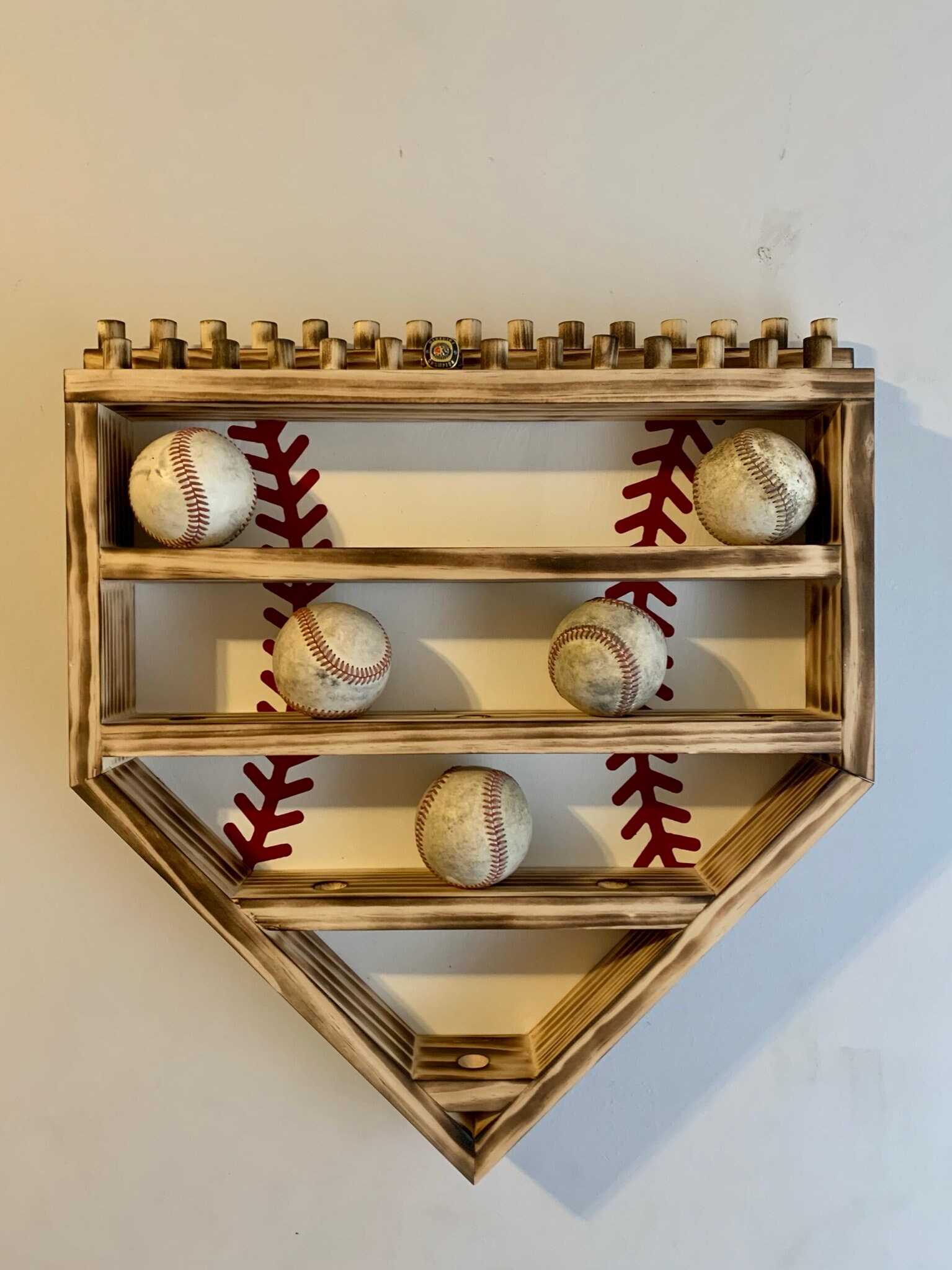 Baseball and Ring Display Case 29 Rings and 14 Balls Etsy