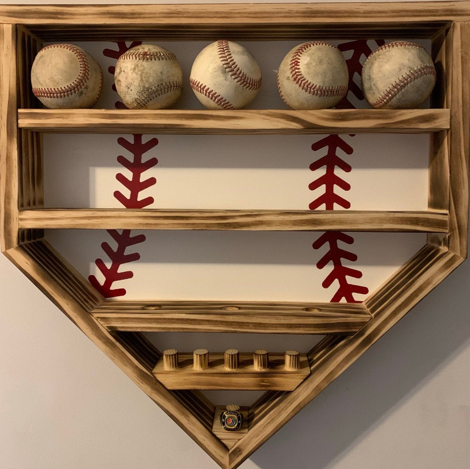 Baseball and Tournament Ring Display Holds 6 Rings and 18 Etsy