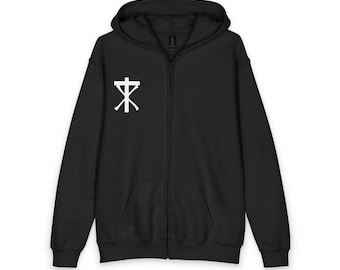 Sudadera con capucha y cremallera con diseño de calaveras para jóvenes