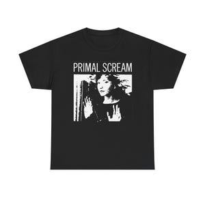 T-shirt Rock Vintage Primal Scream – Noir Coton Manches Courtes – Neuf Avec étiquettes