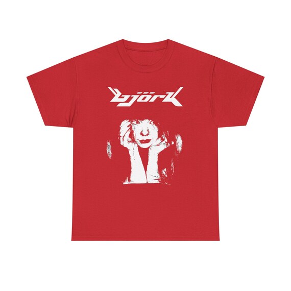 Bjork Shirt, Vintage Unisex Bjork Logo Band, Unisex Heavy