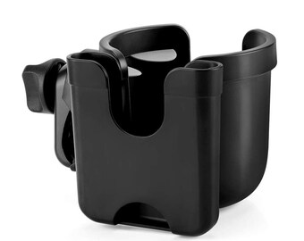 Coffee Cup Holder with Hook 2PCS Multifunctional Universal Baby Stroller Cup Holder Suitable for Baby Buggy and Bike Adjustable Bottle Organizer for Stroller