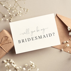 will you be my bridesmaid card, bridesmaid gift, maid of honor gift, Bridesmaid Proposal Card, Bridesmaid proposal image 1