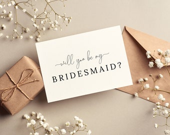 will you be my bridesmaid card, bridesmaid gift, maid of honor gift, Bridesmaid Proposal Card, Bridesmaid proposal