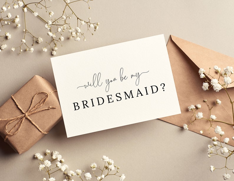 will you be my bridesmaid card, bridesmaid gift, maid of honor gift, Bridesmaid Proposal Card, Bridesmaid proposal image 1